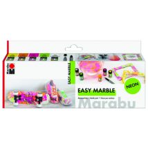 Set De Peinture Pour Marbrure Marabu Easy Marble - Néon