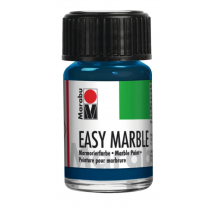 Peinture Pour Marbrure Marabu Easy Marble - Denim Foncé 254 - 15 Ml