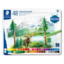 Boîte Métal De 48 Crayons De Couleur - Staedtler - Couleurs Assorties - Design Journey