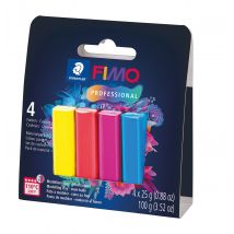 Lot De 4 Pâtes Polymères Fimo - Pro Basique - 4 X 25 G