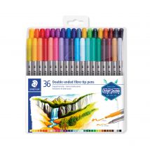 Lot De 36 Feutres De Coloriage Double Pointe - Staedtler - Couleurs Assorties - Design Journey