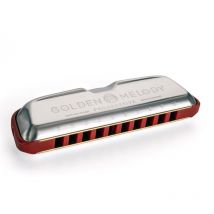 Hohner 544/20 Golden Melody Progressive - Harmonica Diatonique - Tonalité C - 10 Trous