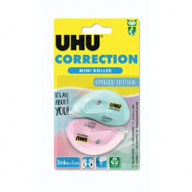 Lot De 2 Rollers Correcteurs Mini Pastel - 6 M X 5 Mm - Uhu