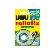 Uhu Rollafix Invisible - Ruban De Bureau - 19 Mm X 30 M - Transparent