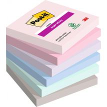 Post-it - 76 X 76 Mm - Super Sticky - 3m - Bloc De 90 Feuilles - Paquet De 6 - Soulful