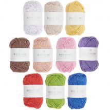 Lot De 10 Pelotes De Fil Rico Design - Twinkly Twinkly Dk