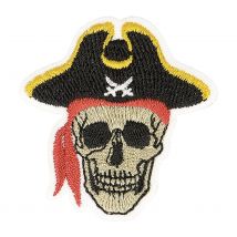 Ecusson Thermocollant - Tête De Mort Pirate - Vengo