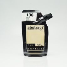 Tube 120 Ml De Peinture Acrylique Sennelier - Abstract - Titane Buff N°136 - Fine - Opaque