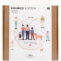Rico Design - Kit Broderie Figurimo - Famille