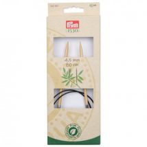 Aiguilles À Tricoter Circulaires N°4,5 - Bambou - 80 Cm - Prym