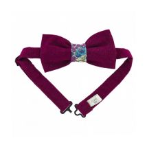 Kit Couture Nœud Pap' En Velours Et Liberty Framboise - Com 1 Idée