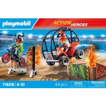 Playmobil - Duo De Cascadeurs Avec Quad Et Moto - 71808