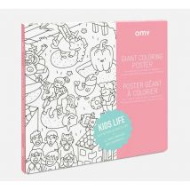 Poster Géant À Colorier - Happy Life - Omy