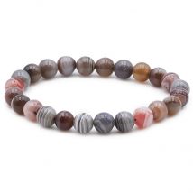 Bracelet Agate Du Botswana 8 Mm - Camille Ambiance Nature
