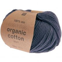 Fil À Tricoter Rico Design - Essentials Organic Cotton Aran - Bleu Nuit 24