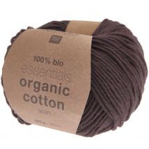 Fil À Tricoter Rico Design - Essentials Organic Cotton Aran - Marron 26