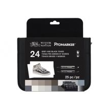 Trousse 24 Promarker Noir&gris - Winsor & Newton