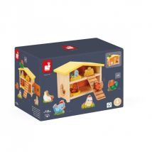 Gamme Ferme - Mon Premier Poulailler - Un Poulailler, 9 Poules En Bois - Janod