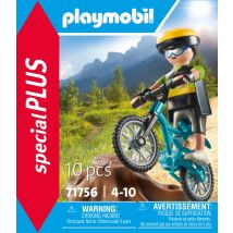 Playmobil - Cycliste Avec Vtt Et Souche D'Arbre - 71756 - Special Plus - Playmobil