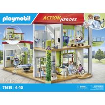 Playmobil - Hôpital Aménagé Avec Toit Végétal - 71615 - Action Heroes