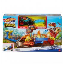 Hot Wheels Track Builder - Coffret Station Explosive - Circuit / Petite Voiture - Dès 4 Ans