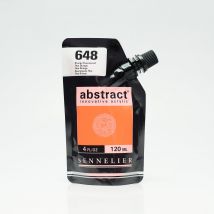Tube 120 Ml De Peinture Acrylique Abstract Sennelier - Orange Fluorescent N°648 - Fine - Opaque