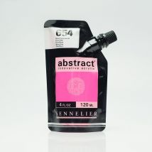 Tube 120 Ml De Peinture Acrylique Abstract Sennelier - Rose Fluo N°654 - Fine - Opaque