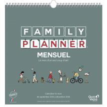 Calendrier Scolaire 2026/2027 Quo Vadis - 16 Mois - Family Planner Mensuel - 30 X 30 Cm