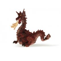 Figurine Papo - Dragon Rouge Avec Flamme