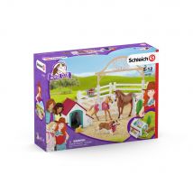 Figurines Chevaux D'Hannah Et Chiot Rubby - Schleich