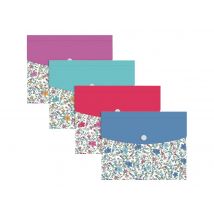 Petite Pochette Plastique - B6 - Disponible En Différents Coloris - Oxford Ephemere Flowerty