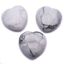 Camille Ambiance - Galet Coeur Howlite Blanche - 4 Cm - Camille Ambiance Nature