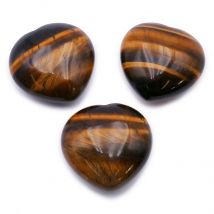 Camille Ambiance - Galet Coeur Oeil De Tigre - 4 Cm - Camille Ambiance Nature