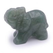 Éléphant - Aventurine Verte - 40 Mm - Camille Ambiance Nature