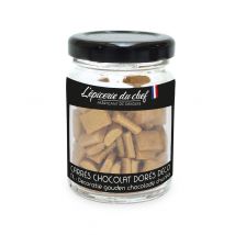 L'Épicerie Du Chef - Carrés De Chocolat Blanc Dorés Déco En Pot - 50g - Edc