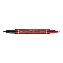 Marqueur Permanent - Rouge - Bi-pointe : Fin / Extra Finpen N75w - Pentel