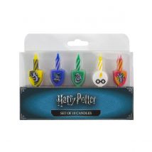 Lot De 10 Bougies D'Anniversaire - Harry Potter Les Maisons