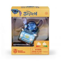 Mini Figurine Yu Me Beast Kingdom - Lilo Et Stitch - Stitch Voiture De Sport Bleue