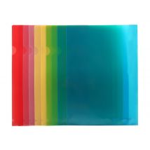 Lot De 10 Pochettes Non-perforées A4 - Plastique Coloré Translucide - Cultura