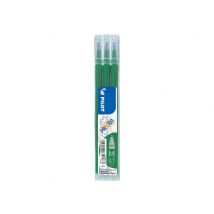 Lot De 3 Recharges Encre Effaçable Pilot - Frixion Ball & Frixion Clicker - Vert - Pointe Moyenne