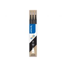 Lot De 3 Recharges Pour Stylo Roller Effaçable Pilot - Frixion Ball & Frixion Ball Clicker - Noir - Pointe Fine