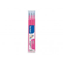 Lot De 3 Recharges Pour Stylo Roller Effaçable - Rose - Frixion Ball & Frixion Ball Clicker- Pointe Fine - Pilot