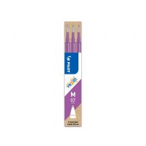 Lot De 3 Recharges Pour Stylo Roller Effaçable Pilot - Frixion Ball & Frixion Ball Clicker - Mauve - Pointe Moyenne