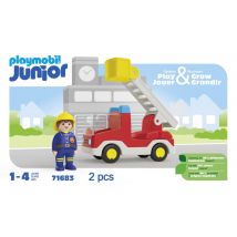 Playmobil Junior - Camion De Pompier Avec Échelle Pivotante - 71683 - Playmobil Junior