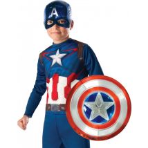 Déguisement - Bouclier En Plastique Metallisé - Captain America - 30 Cm - Rubie's