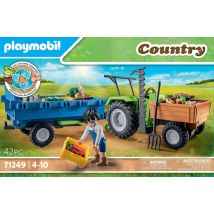 Playmobil - Tracteur Avec Remorque - 71249 - Playmobil Country