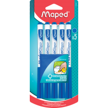 5 Feutres Effaçables À Sec + Chiffonnette Maped - Marker Peps - Bleu - Pointe Moyenne
