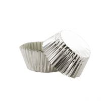 50 Caissettes Cupcake - Argent - Cerf Dellier - Patisdecor