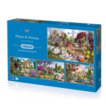 4 Puzzles De 500 Pièces - Flora & Fauna - Gibsons