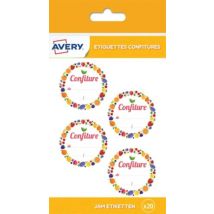 20 Étiquettes Pour Pot De Confiture - Avery